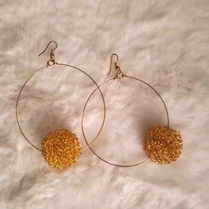 Gold tone earrings